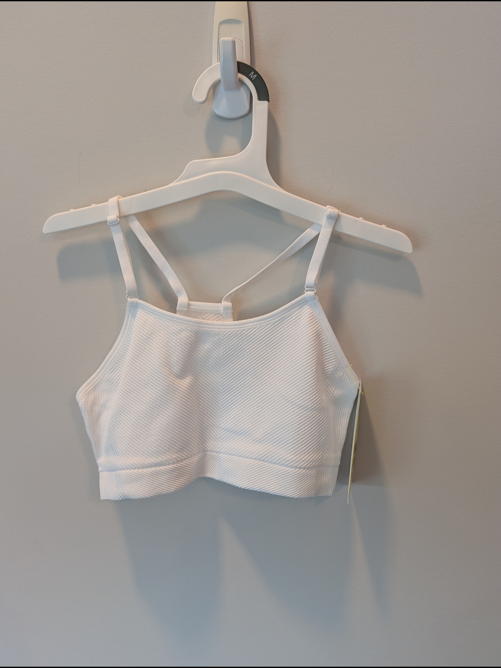 All In Motion White Ribbed Girls' M Bra